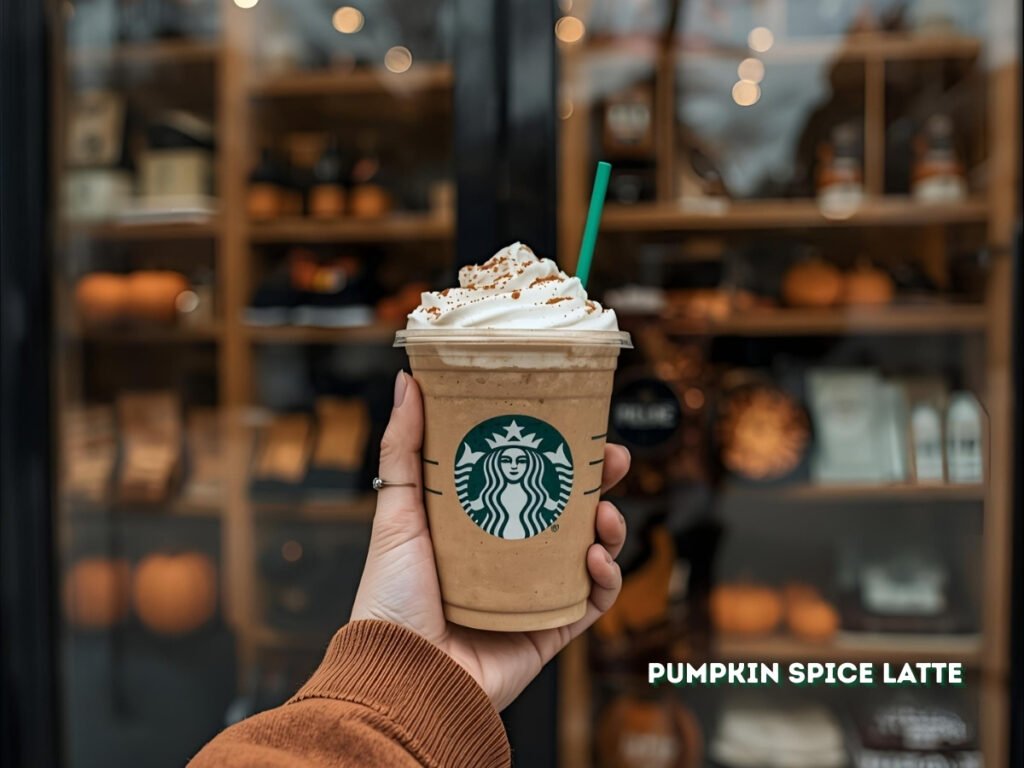 holding starbucks pumpkin spice lattes psl