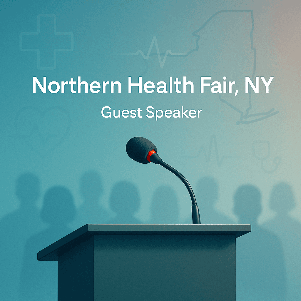 Speaker for the Northern Health Fair, NY