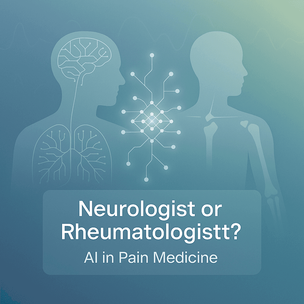 Neurologist or Rheumatologist for AI in Pain Medicine Story